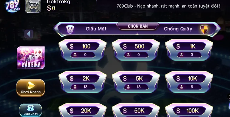 Chinh Phục Đỉnh Cao Mậu Binh Tại 789Club Với Phần Thưởng Tiền Tỷ