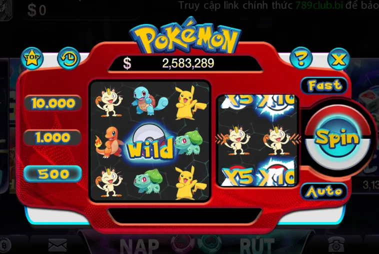 Chinh Phục Thế Giới Minigame Pokemon tại 789Club Đầy Màu Sắc Và Phần Thưởng